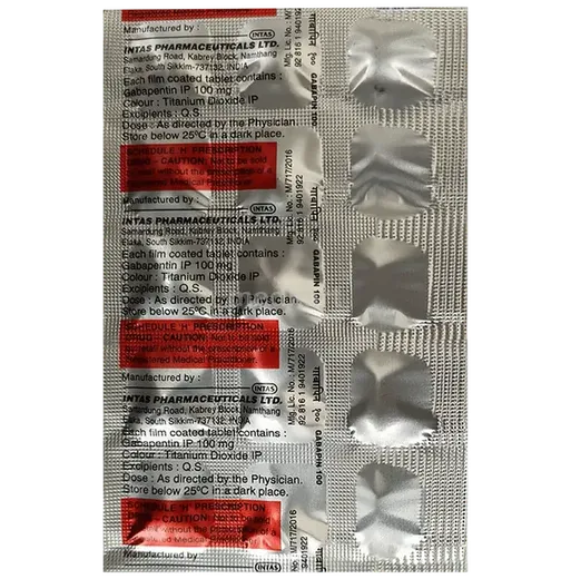 gabapin 100mg tablet 15's